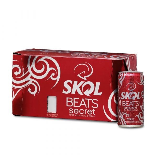 Caixa De Cerveja Lata Skol Preço Cerveja Nacional Skol Beats Secret Lata Pack C 8un 269ml Na Prabar Bebidas